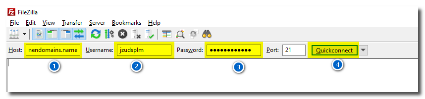Connecting via FileZilla